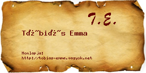 Tóbiás Emma névjegykártya